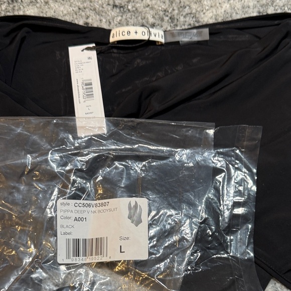 Alice + Olivia Pippa Halter Bodysuit, Black - Picture 11 of 14